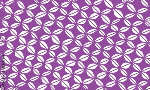 Illustration of a repeating geometric pattern in purple. The repeating oval pattern resembles a batik design.