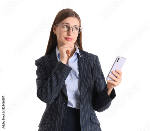 Thoughtful young businesswo...