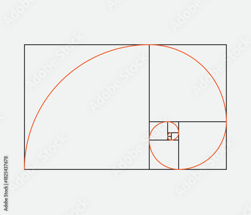 This icon is a Fibonacci Spiral, an aesthetic representation of the Golden Ratio which is called phi derived from the increasing sizes of squares in the Fibonacci Sequence.