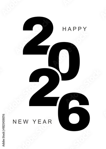 2026 Happy New year design for card, poster, banner