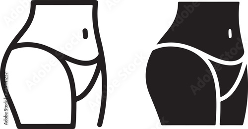 Female hips  vector icon