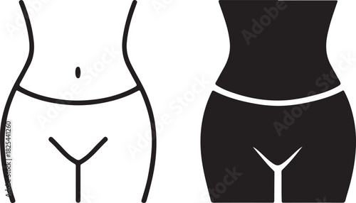 Female body outline and silhouette showcasing ideal feminine form, health, fitness, and wellness concepts, representing anatomy and physique isolated on white background, Vector