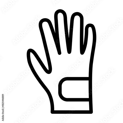 Golf Glove Vector Line Icon Design