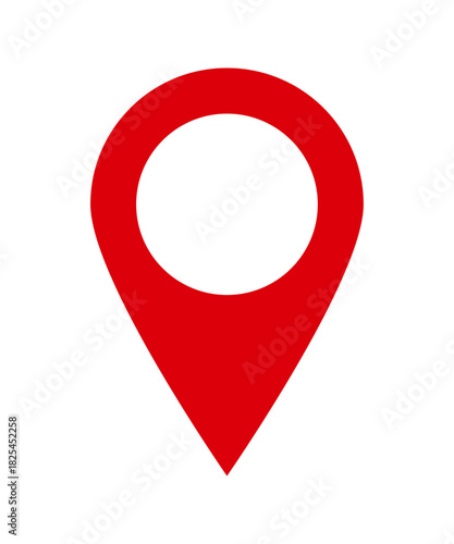 ピン　赤　シンプル　アイコン　ベクター　イラスト