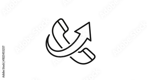 Modern Phone Call Forwarding Icon for Seamless Communication and Business Growth, Streamlined Solutions, and Professional Connectivity, Scalable Vector Origin