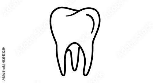 Healthy tooth icon for dentistry, dental health, and oral care marketing materials; great for websites, apps, and educational resources on dental hygiene