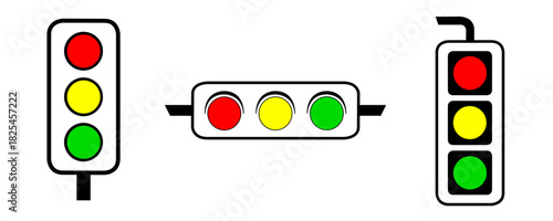 traffic light on white background