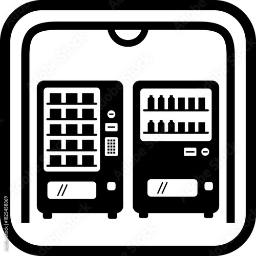 自販機コーナーを案内する標識