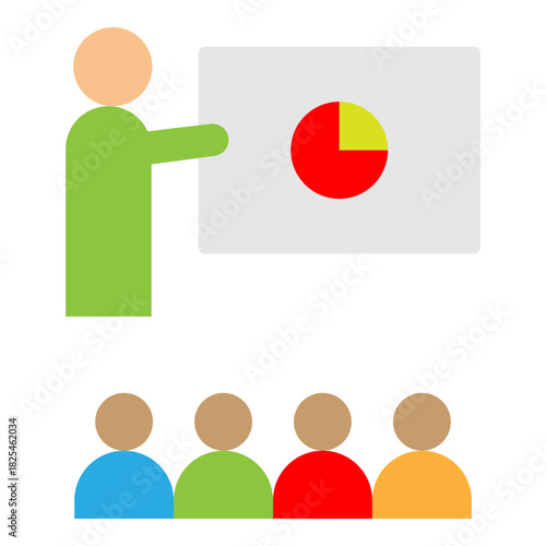 Presentation Vector Flat Icon Design