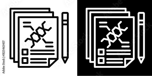 Medical Report  Icon Set White Style Collection
