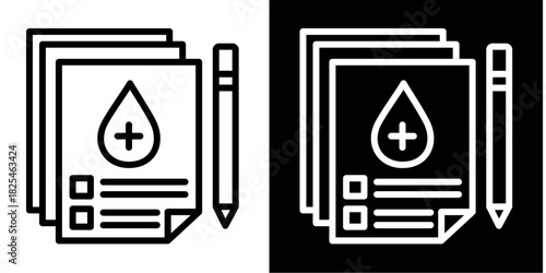 Statement  Icon Set White Style Collection
