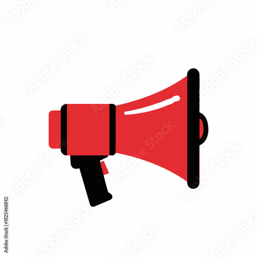Single Vector Icons of Red Megaphone Icon for Announcements and Promotions 1. EPS Editable