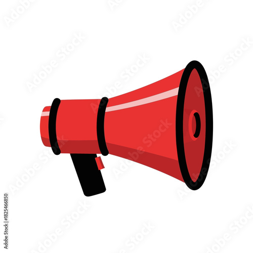 Single Vector Icons of Red Megaphone Icon for Announcements and Promotions. EPS Editable