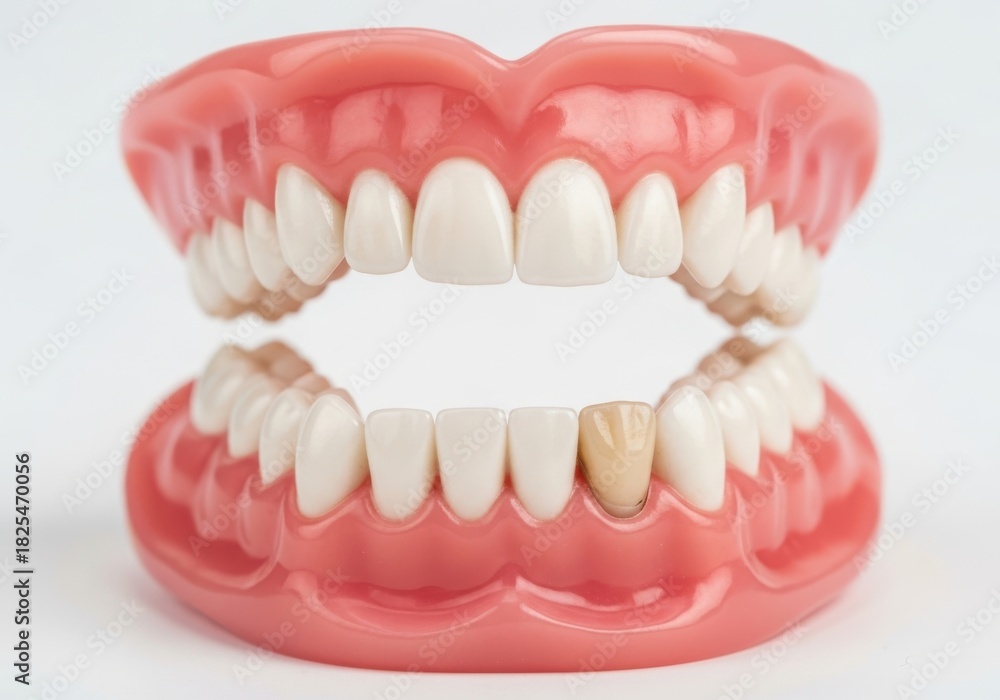 Obraz premium Full denture set isolated on white background