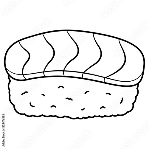 tuna sushi nigiri illustration