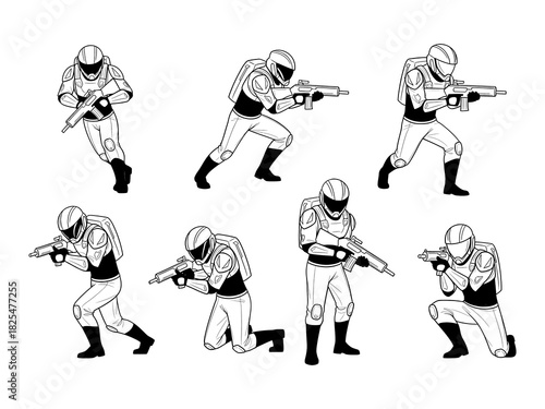 Futuristic Soldier Game Character