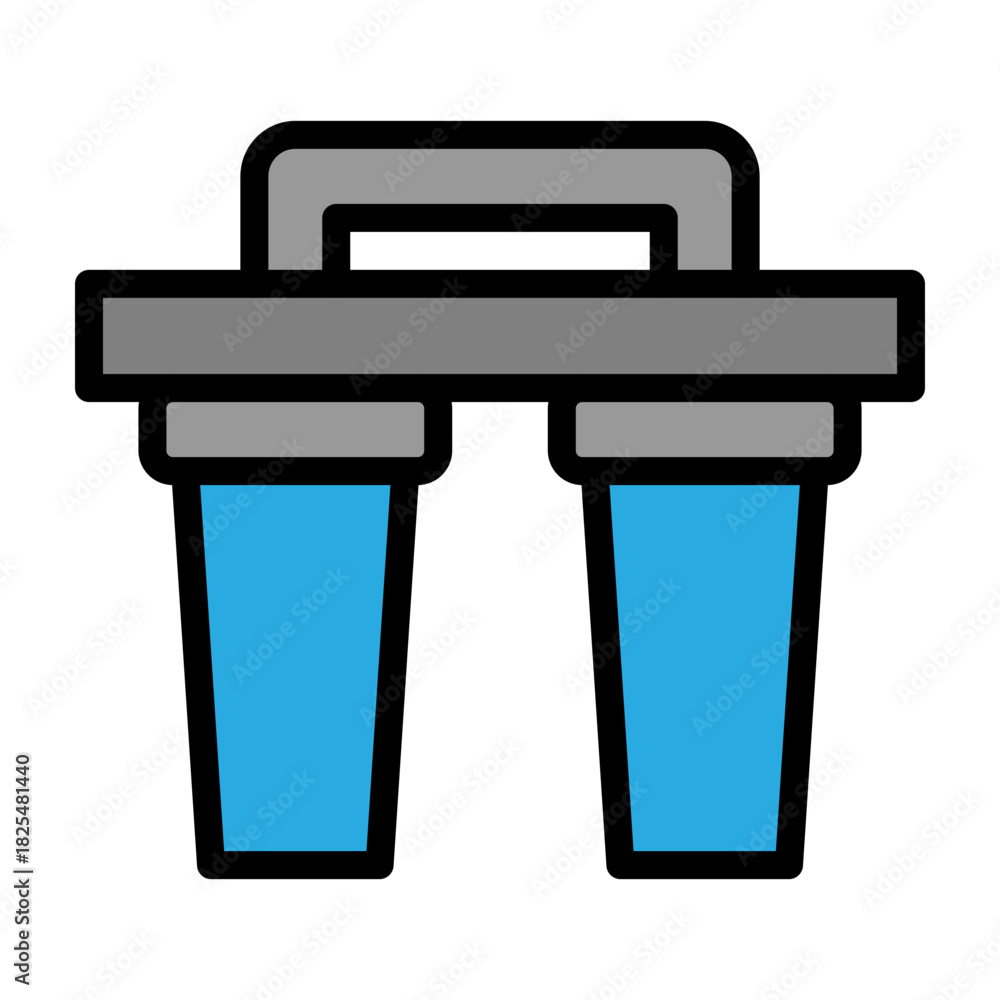 Obraz premium Water Filtration Vector Filled Icon Design