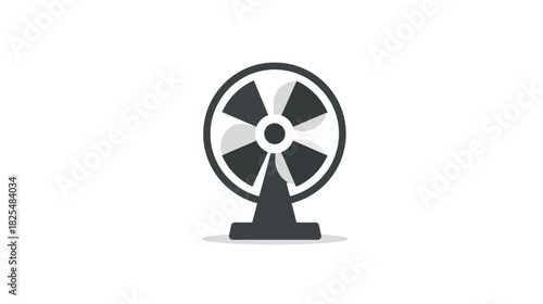 Electric Fan Icon - Cooling Airflow Device Symbol for Climate Control and Temperature Regulation Design Element