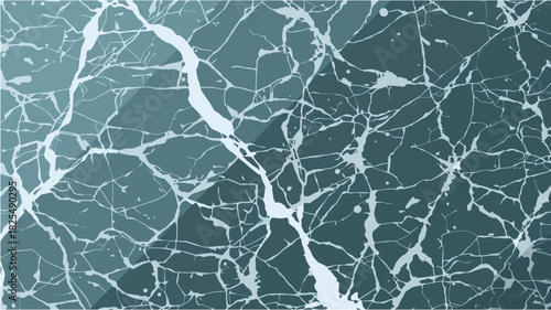 Abstract digital art showcases a textured background with a network of fractured, white lines against a teal gradient, evoking a sense of depth.