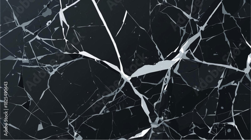 A striking abstract digital artwork featuring a network of sharp, bright white lines against a dark, textured background.