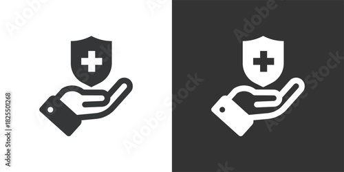 Health Insurance icon. Solid glyph series icon