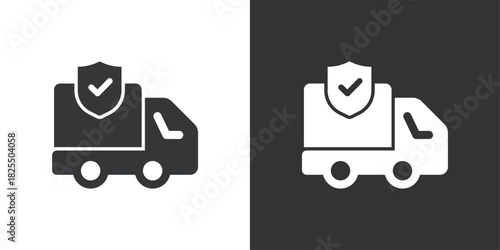 Freight Protection icon. Solid glyph series icon