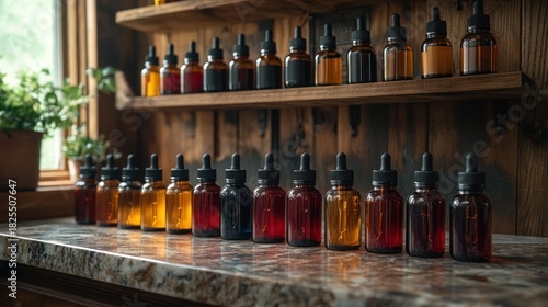 Wallpaper Mural Colorful bottles on wooden shelves Torontodigital.ca