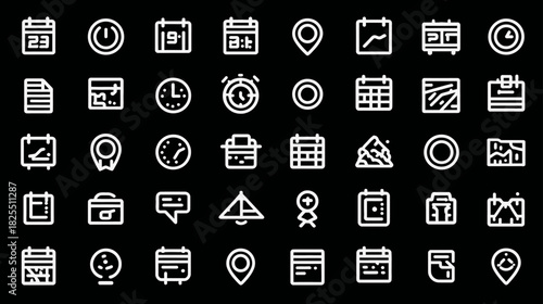 Modern minimalist black UI buttons with up arrow, plus, minus, and toggle controls on a clean background for digital design.