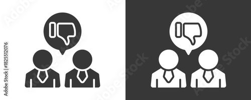 Bad Review Icon Set Vector Collection Isolated In Black And White