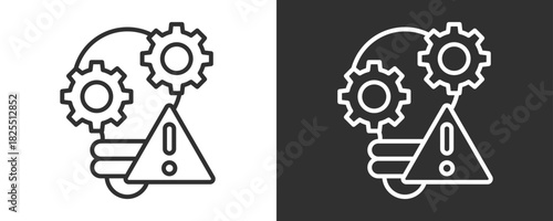 Risk Management Icon Set Vector Collection Isolated In Black And White