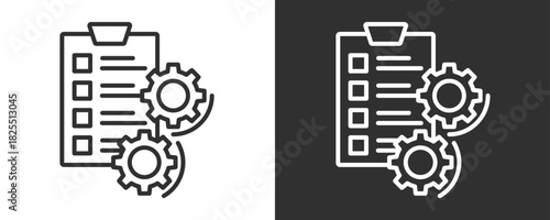Project Management Icon Set Vector Collection Isolated In Black And White