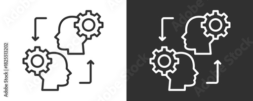 Executive Coaching Icon Set Vector Collection Isolated In Black And White