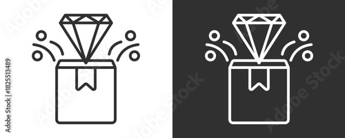 Product Launch Icon Set Vector Collection Isolated In Black And White
