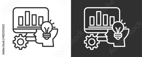 Business Intelligence Icon Set Vector Collection Isolated In Black And White