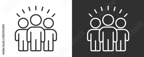 Organizational Icon Set Vector Collection Isolated In Black And White