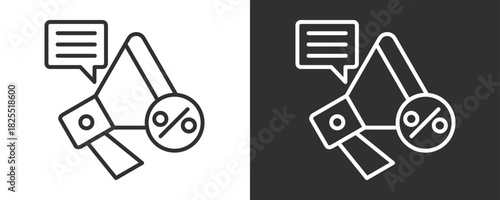 Announcement Icon Set Vector Collection Isolated In Black And White