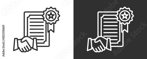 Degree Icon Set Vector Collection Isolated In Black And White