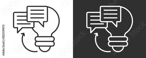 Idea Icon Set Vector Collection Isolated In Black And White