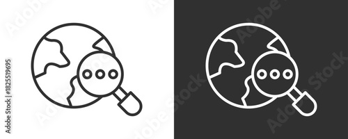 Find Icon Set Vector Collection Isolated In Black And White