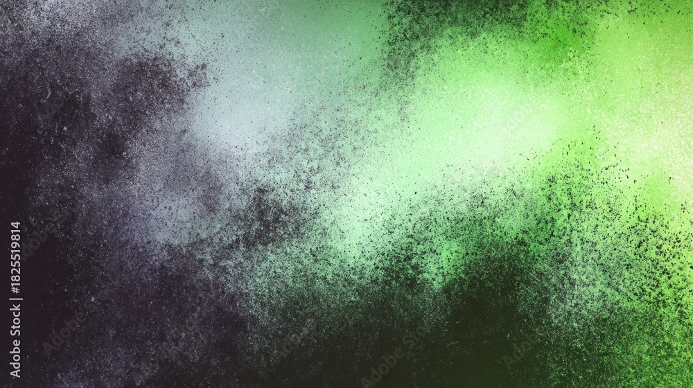 Obraz premium A vibrant abstract design featuring a blend of green, black, and gray hues, creating a dynamic and textured appearance.