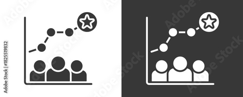 Reputation Icon Set Vector Collection Isolated In Black And White