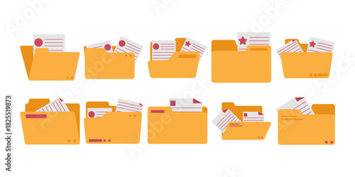 Folder Document Flat Illustration