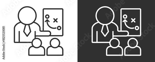 Strategy Icon Set Vector Collection Isolated In Black And White