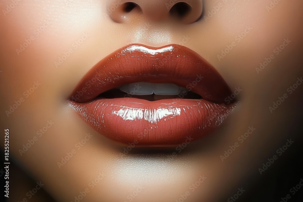 Obraz premium close-up of smooth warm skin with soft highlight and subtle shadows conveying an intimate calm mood