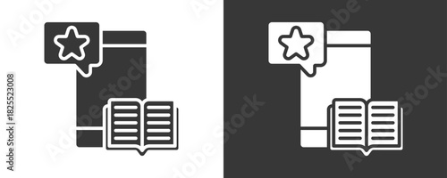 Review Icon Set Vector Collection Isolated In Black And White