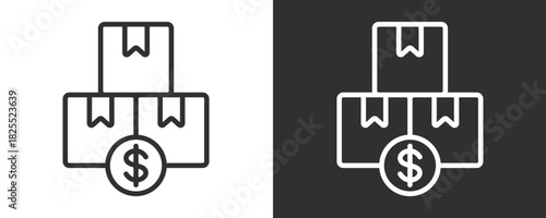 Financial Achievement Icon Set Vector Collection Isolated In Black And White