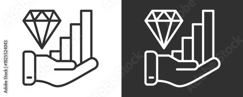 Value Icon Set Vector Collection Isolated In Black And White
