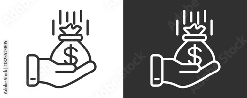 Revenue Icon Set Vector Collection Isolated In Black And White