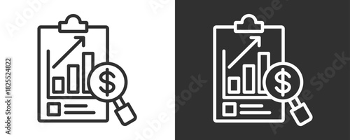 Report Icon Set Vector Collection Isolated In Black And White