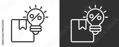 Discount Icon Set Vector Collection Isolated In Black And White